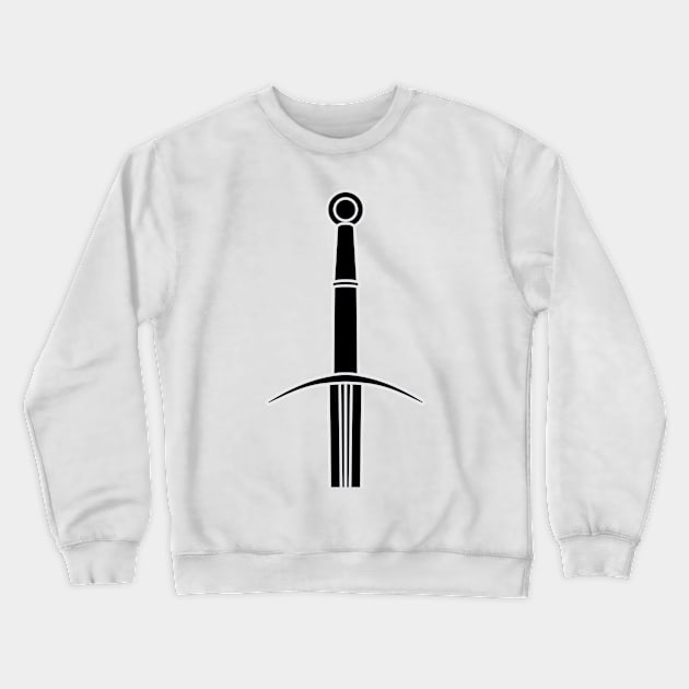 Hand and a Half Sword Garnish / Bastard Sword (Black) Crewneck Sweatshirt by PabloDeChenez